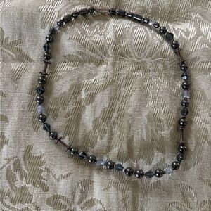 💗Handmade Hematite and Clear Bead Women's Necklace 💗 10/$20 bundle